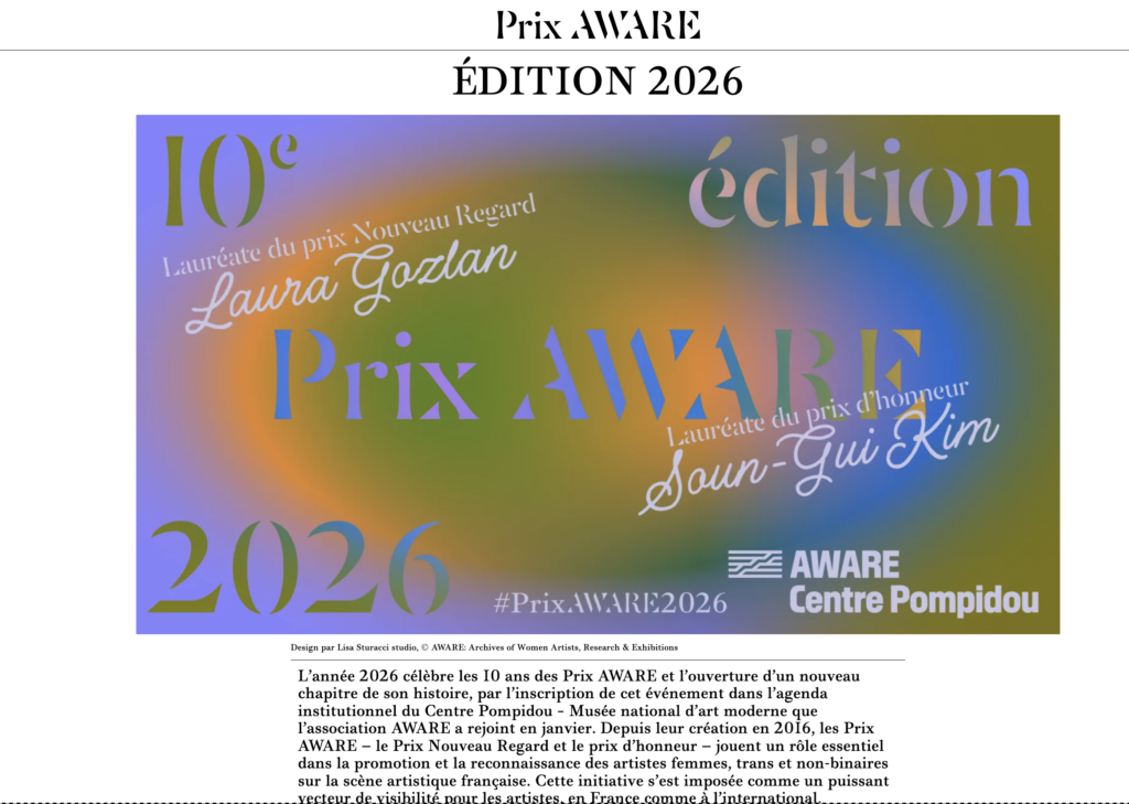 Prix AWARE 2026